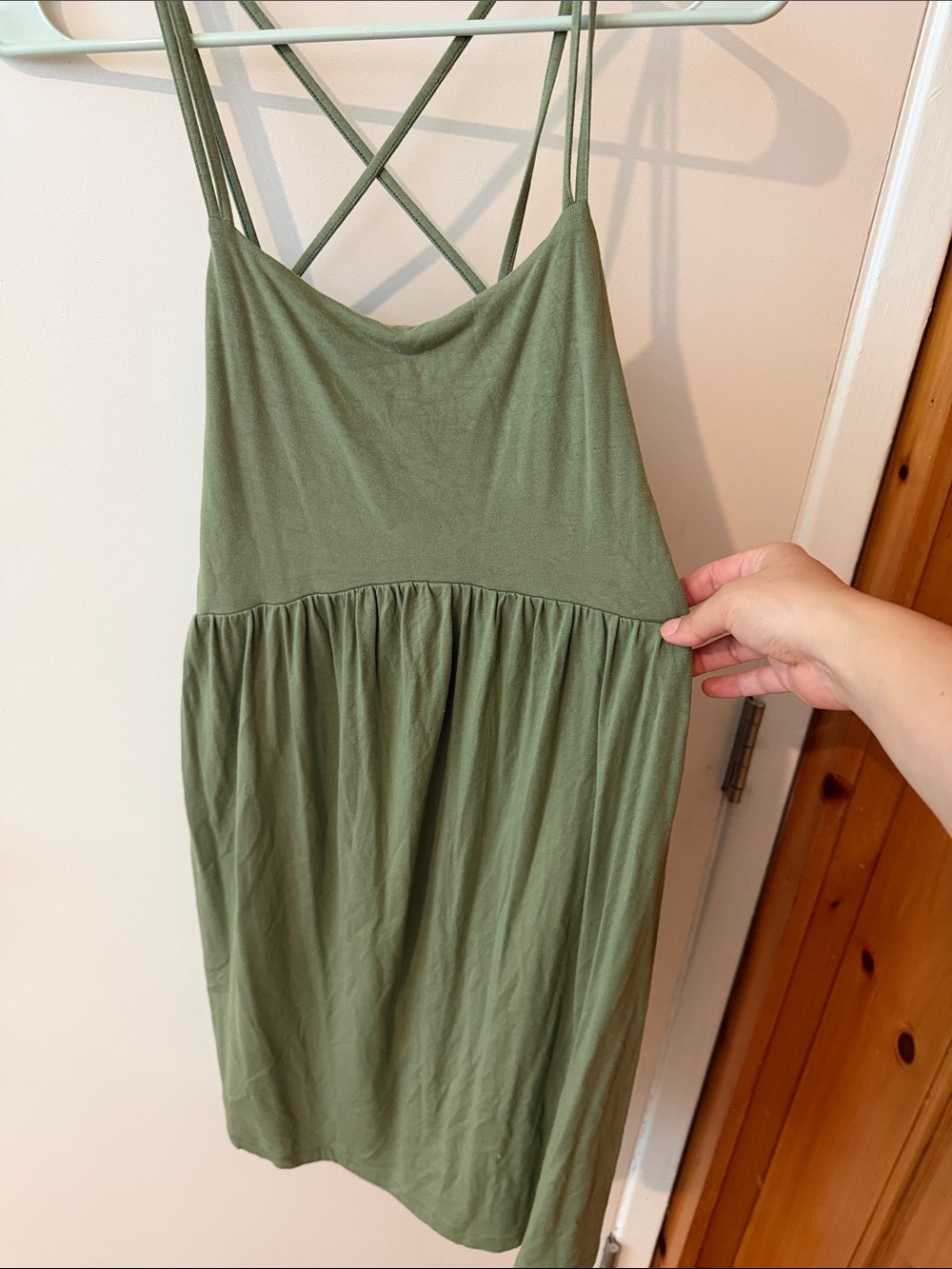 Old Navy Olive Green Strappy Women's Camisole Dress